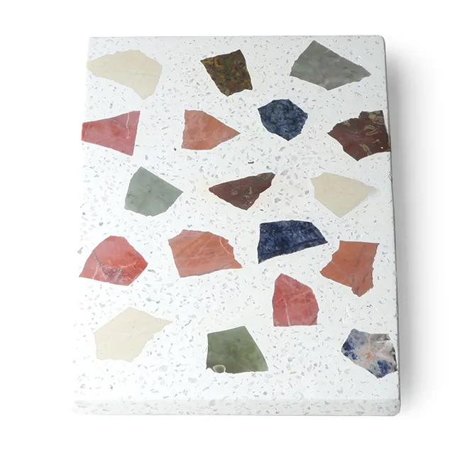 Tábua de cortar HKliving terrazzo 30x25 cm, Branco HKliving