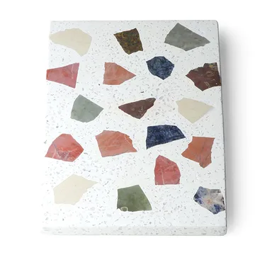 Tábua de cortar HKliving terrazzo 30x25 cm - Branco - HKliving