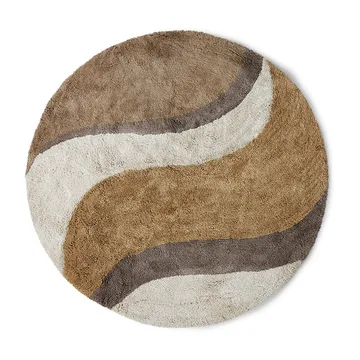 Tapete de banho Natural Waves Ø120 cm - Natural multicolours - HKliving