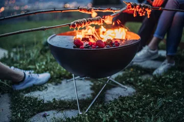 BOWL 57 lareira - Preto-prata, tripé em estrela - Höfats