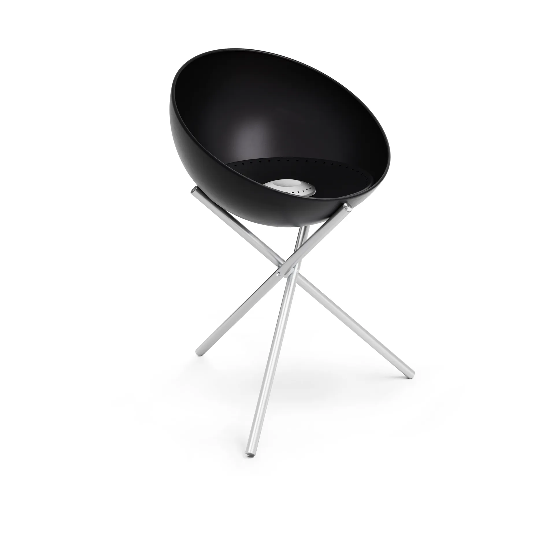 BOWL 57 lareira, Preto-prata, tripé Höfats