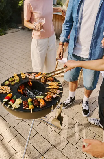 BOWL 57 lareira - Preto-prata, tripé - Höfats