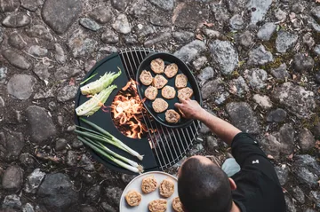 BOWL 57 lareira - Preto-prata, tripé - Höfats