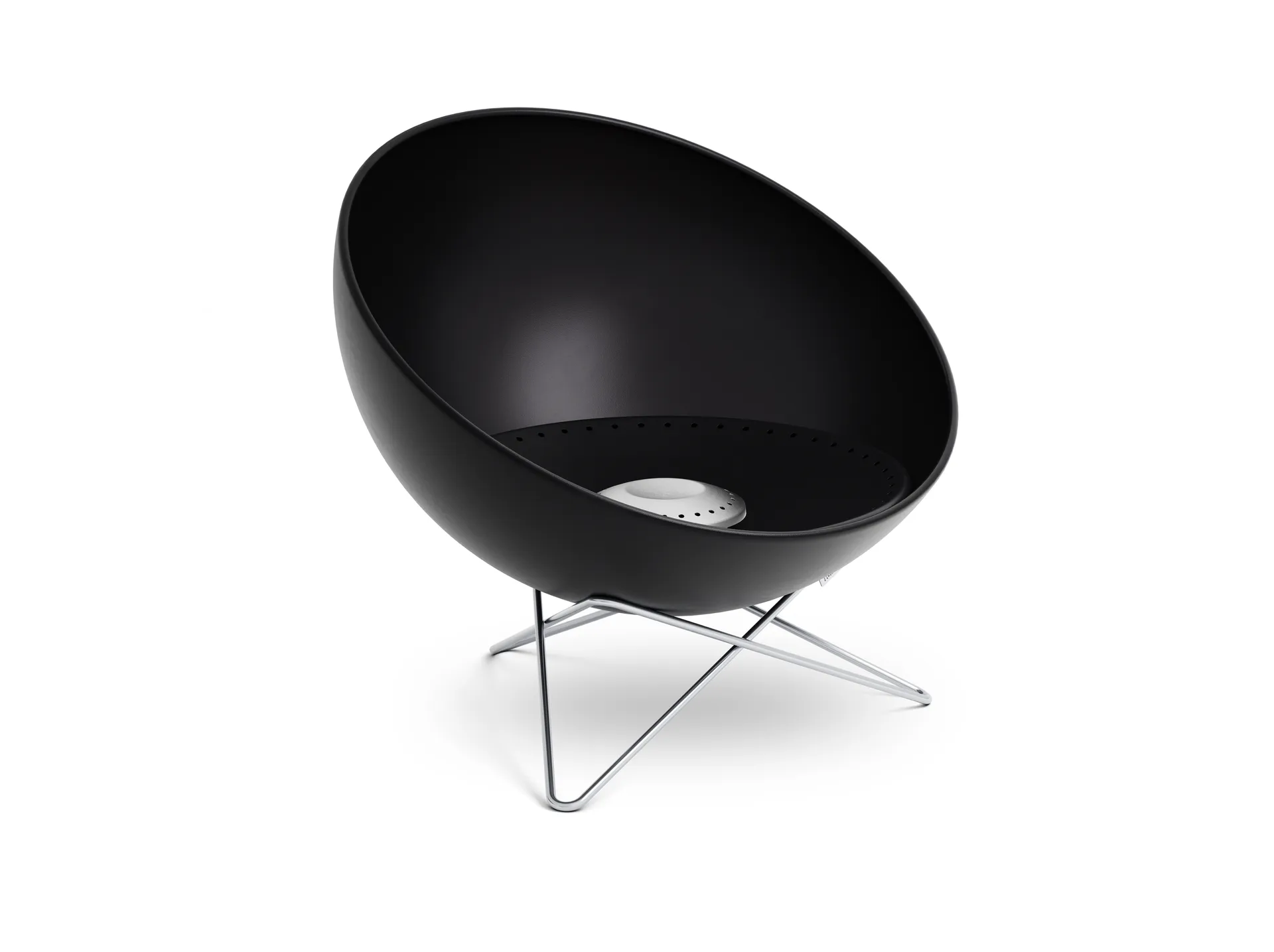 BOWL 70 lareira, Preto-prata, tripé em estrela Höfats