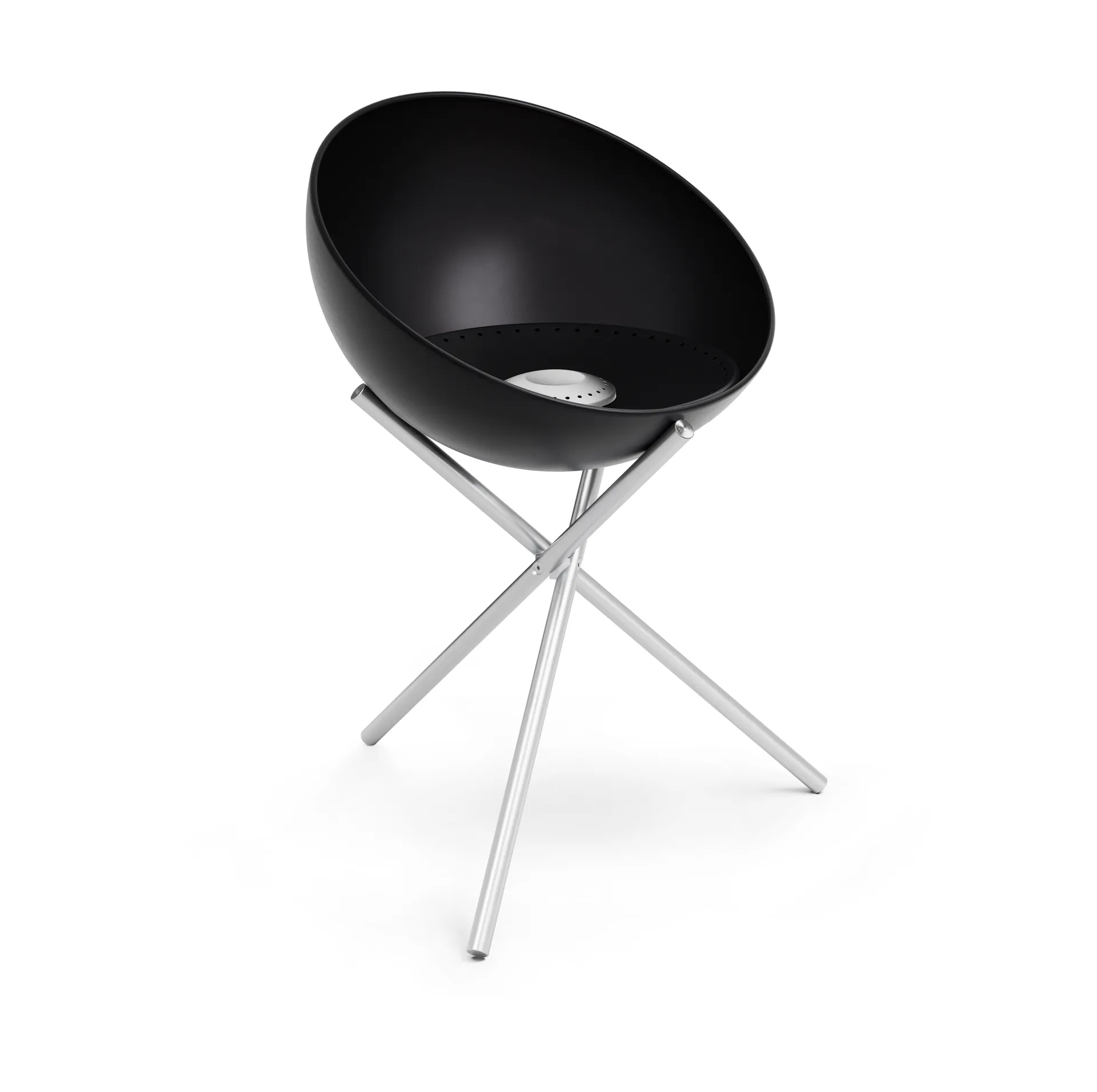 BOWL 70 lareira, Preto-prata, tripé Höfats