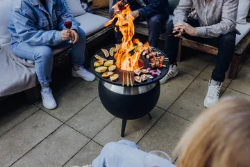 MOON 45 lareira - Preto-prata, suporte baixo - Höfats