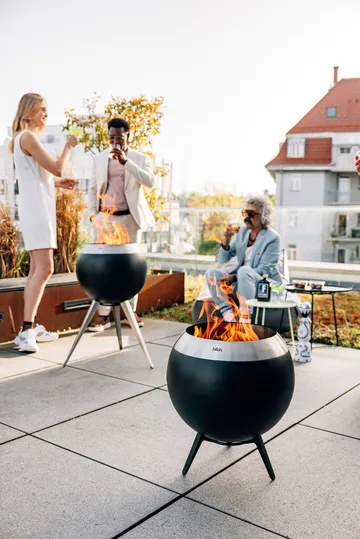 MOON 45 lareira - Preto-prata, suporte baixo - Höfats