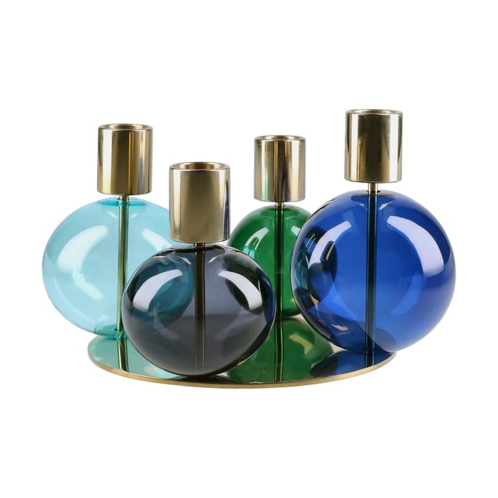 Bubble castiçal de 4 braços Ø17,5x12 cm - Azul-verde-smoke - Holmegaard