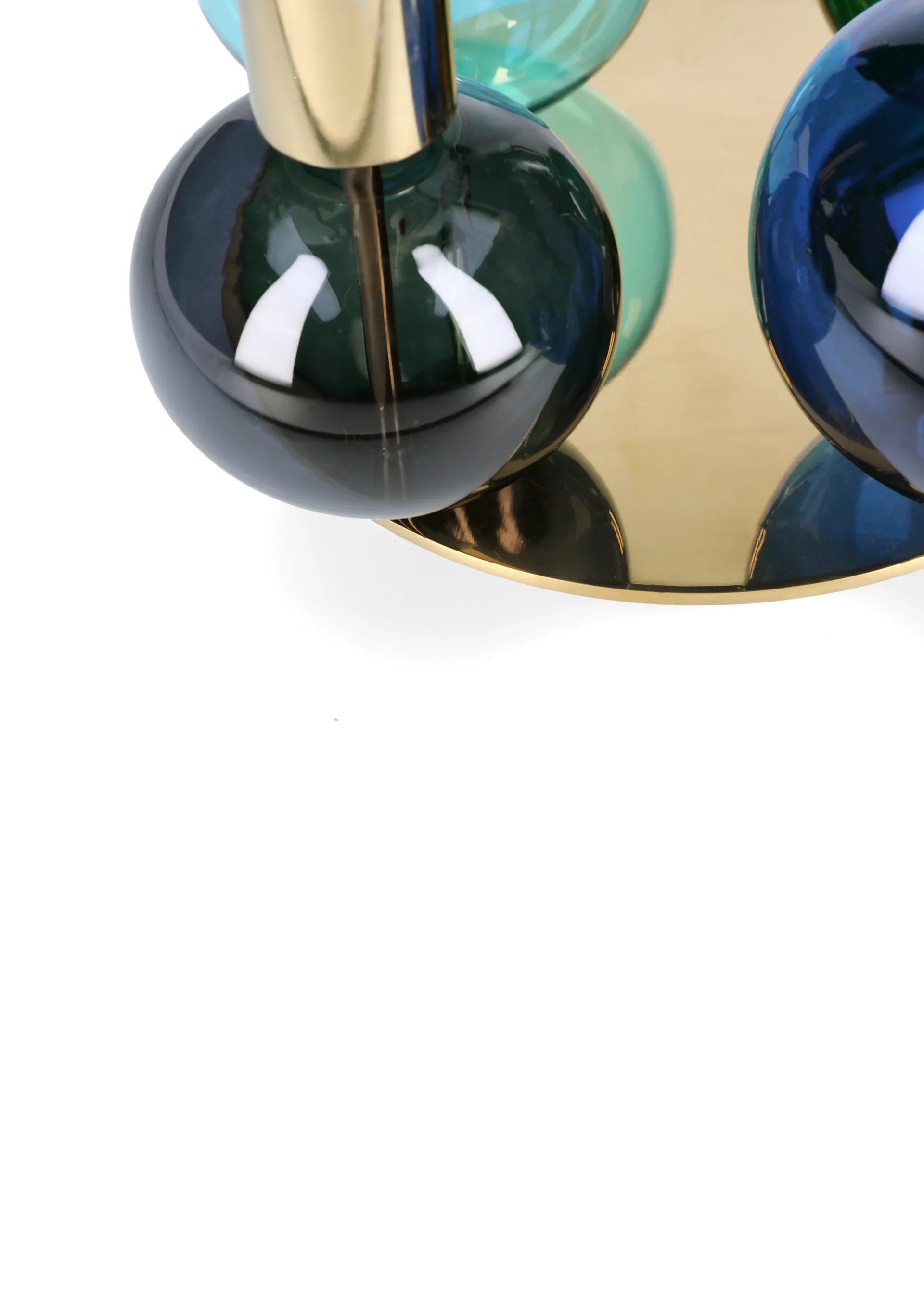 Bubble castiçal de 4 braços Ø17,5x12 cm, Azul-verde-smoke Holmegaard