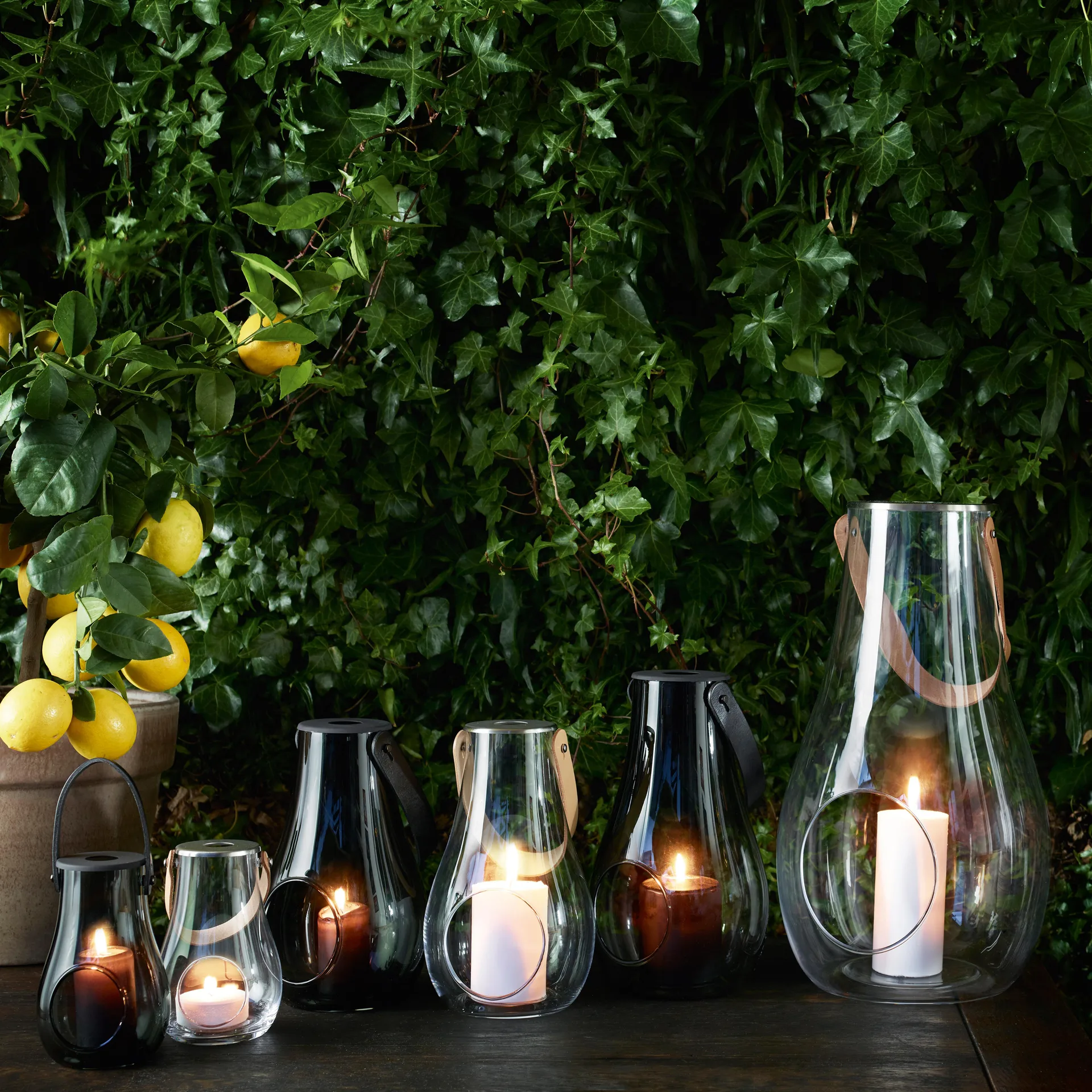 Candeeiro de vela Design with Light, 16 cm Holmegaard