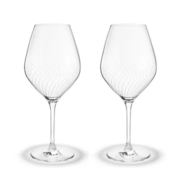 Copo de burgundy Cabernet Lines 69 cl, 2 un. - Clear - Holmegaard