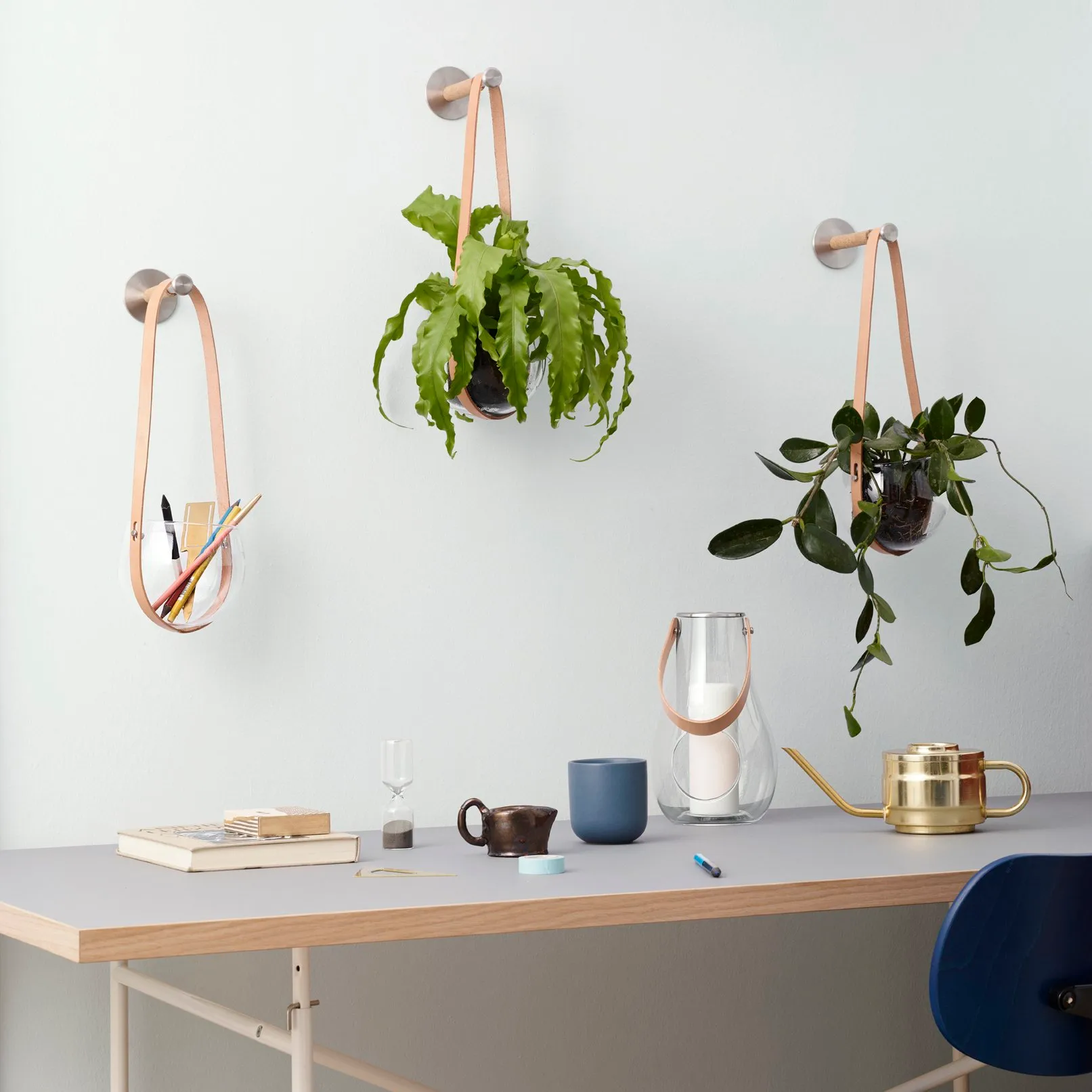 Gancho Design with light, white-brown Holmegaard