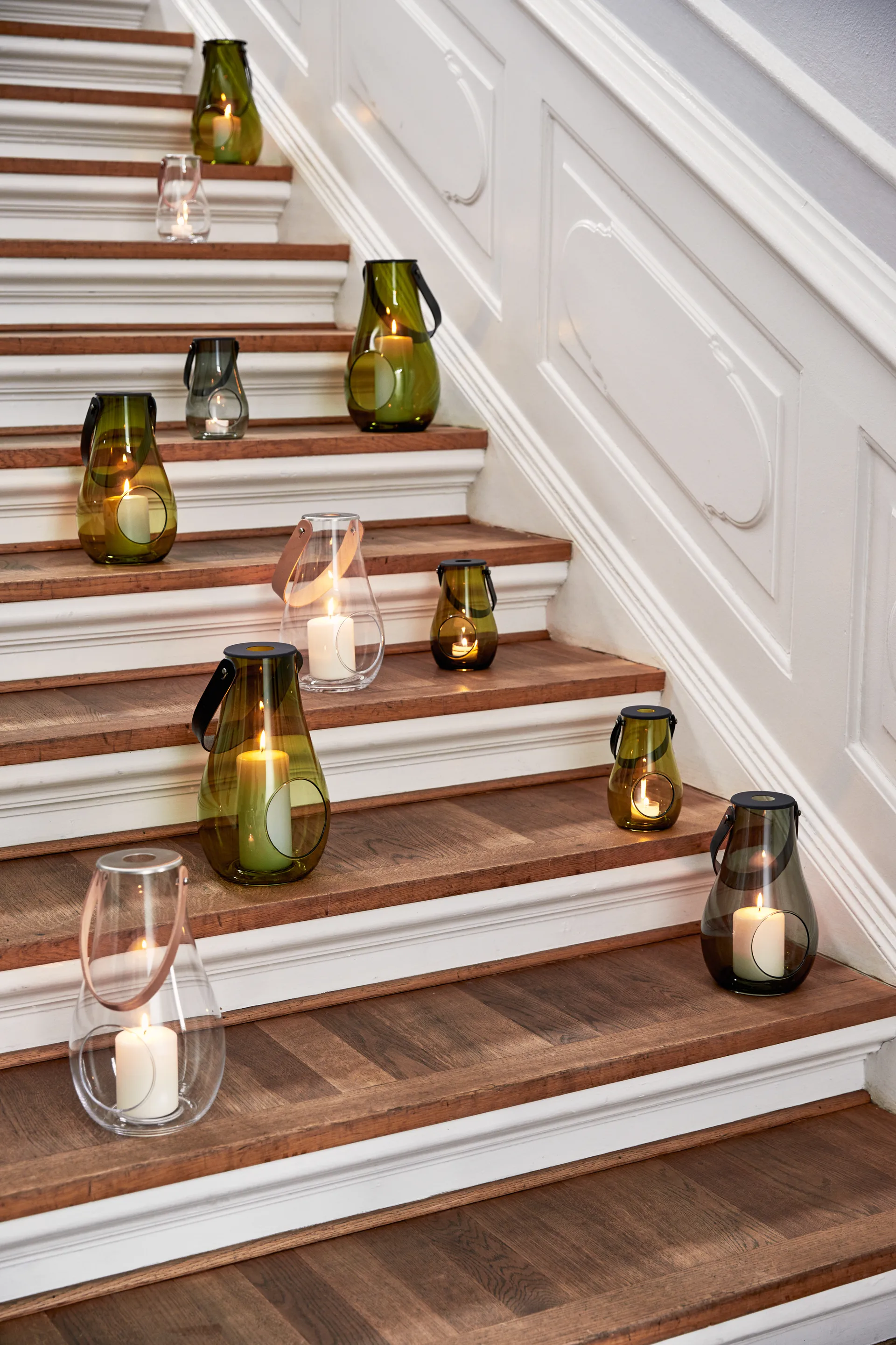 Lanterna Design With Light olive green, 25 cm  Holmegaard