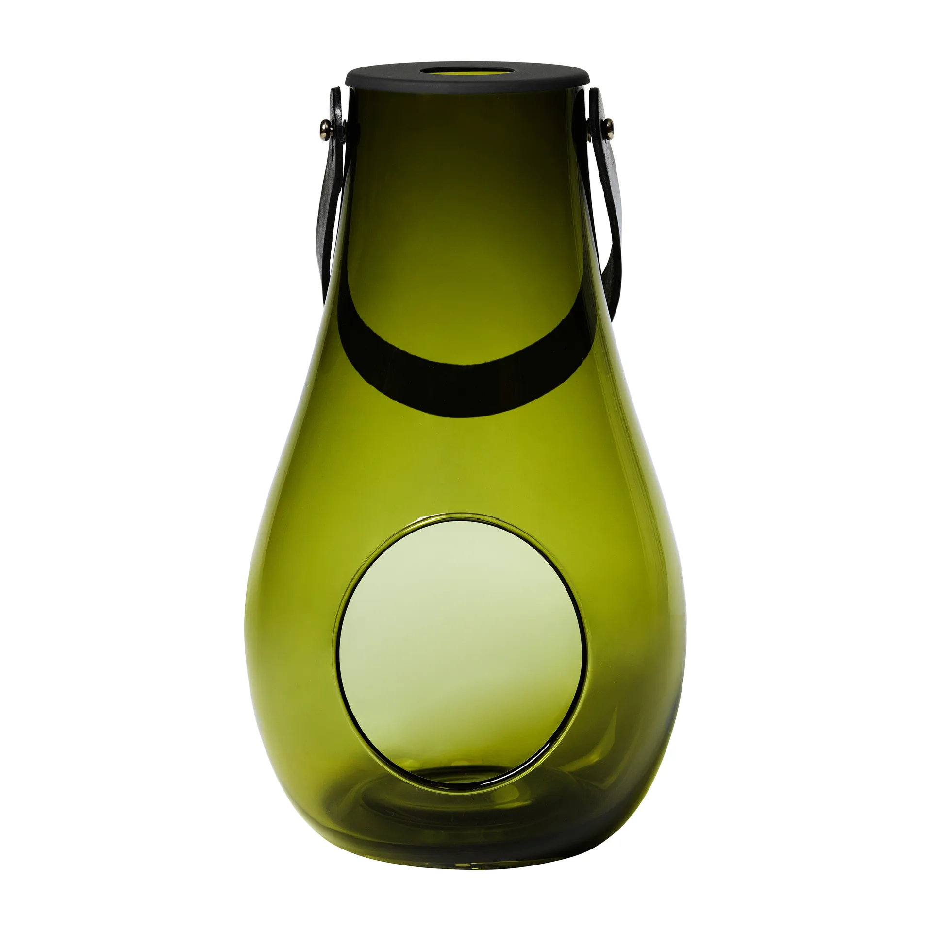 Lanterna Design With Light olive green, 29 cm Holmegaard