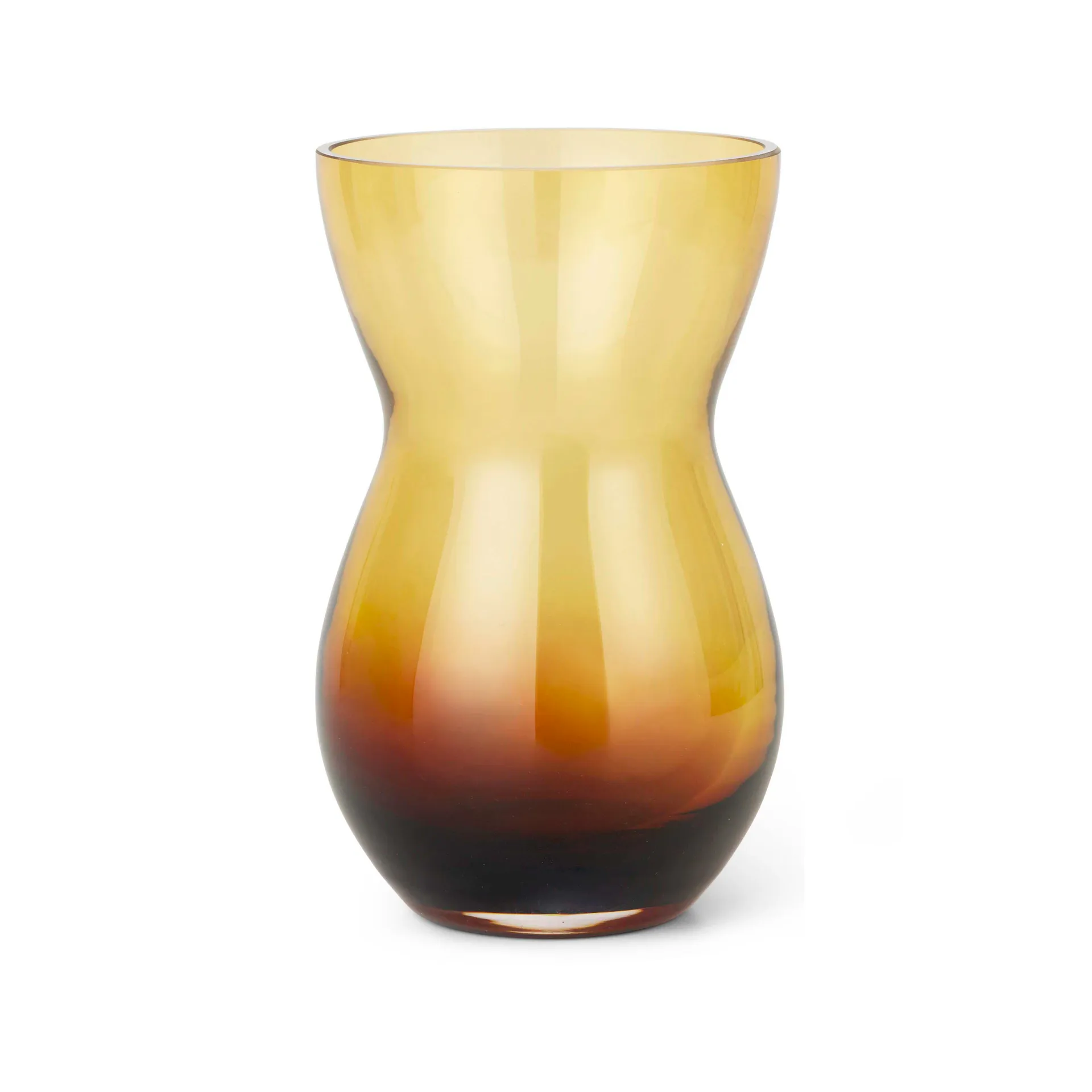 Vaso Calabas 21 cm, Duo burgundy-amber Holmegaard