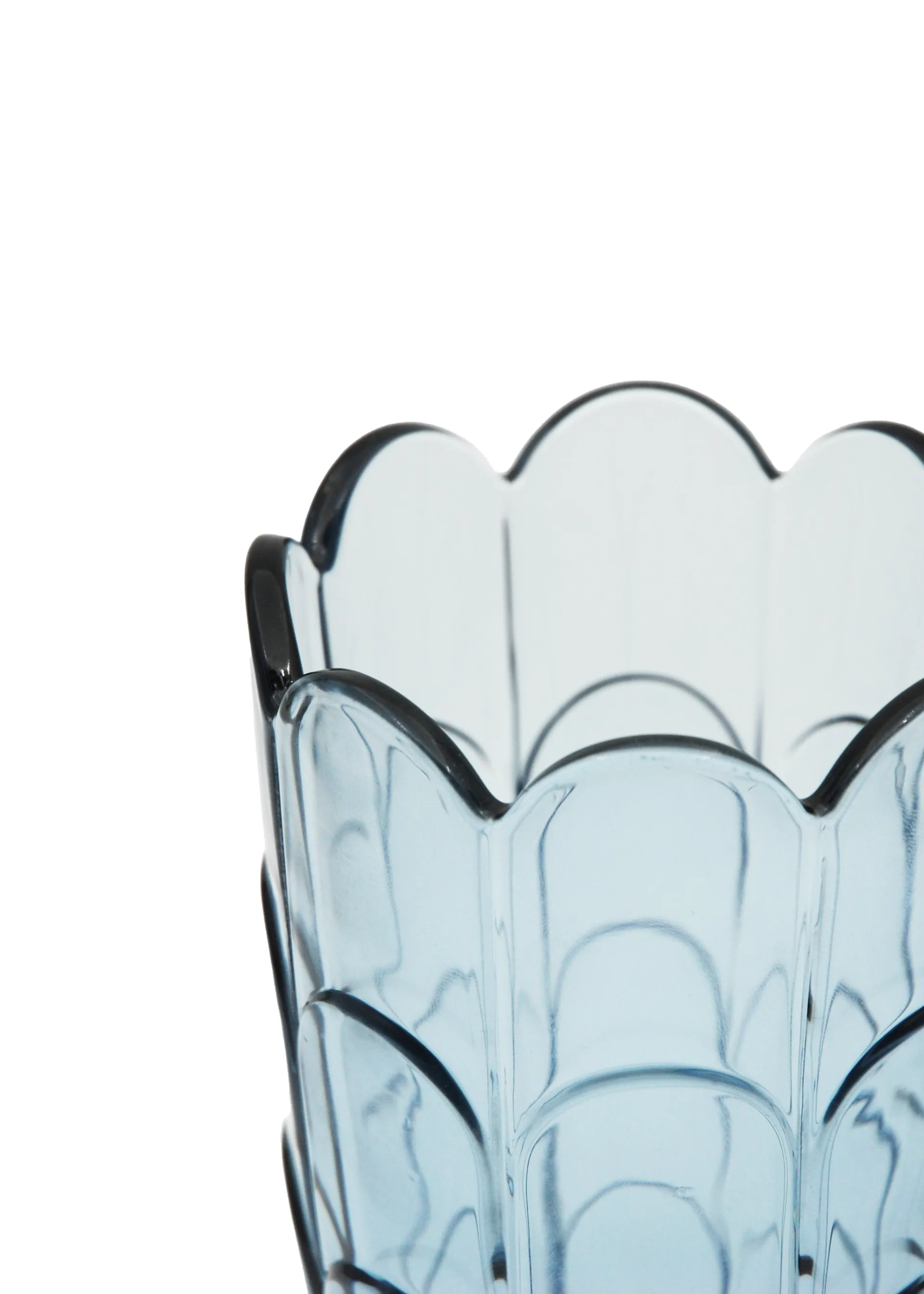 Vaso Lily H19 cm, Blue iris Holmegaard