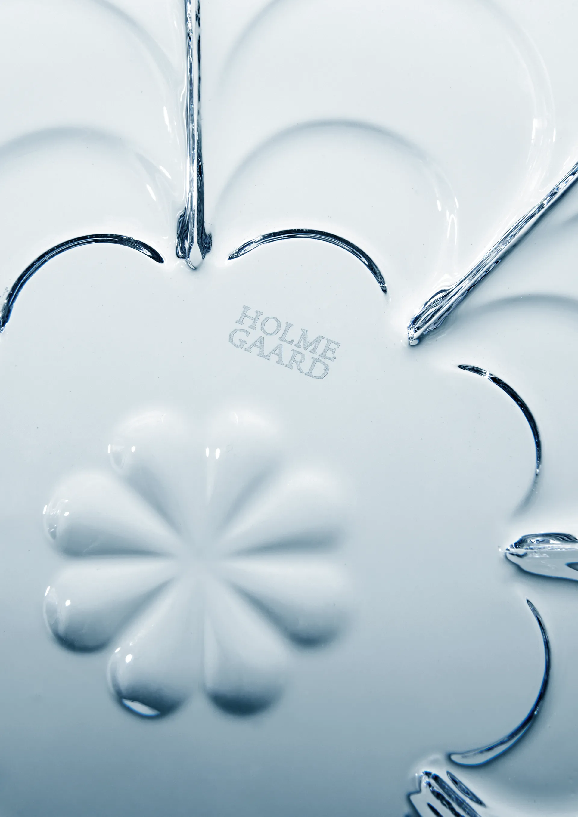 Vaso Lily H19 cm, Blue iris Holmegaard