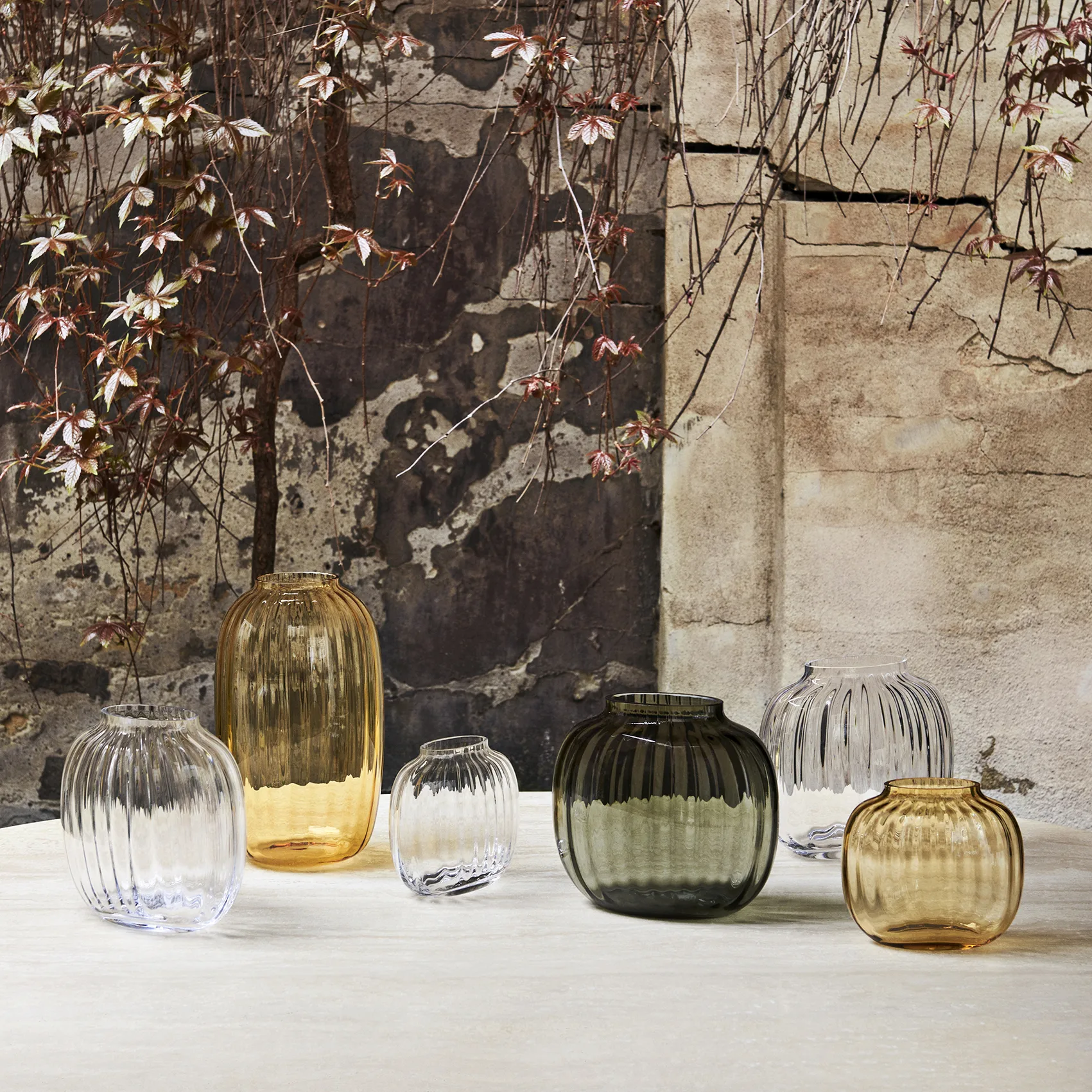 Vaso Primula 25,5 cm, Âmbar Holmegaard