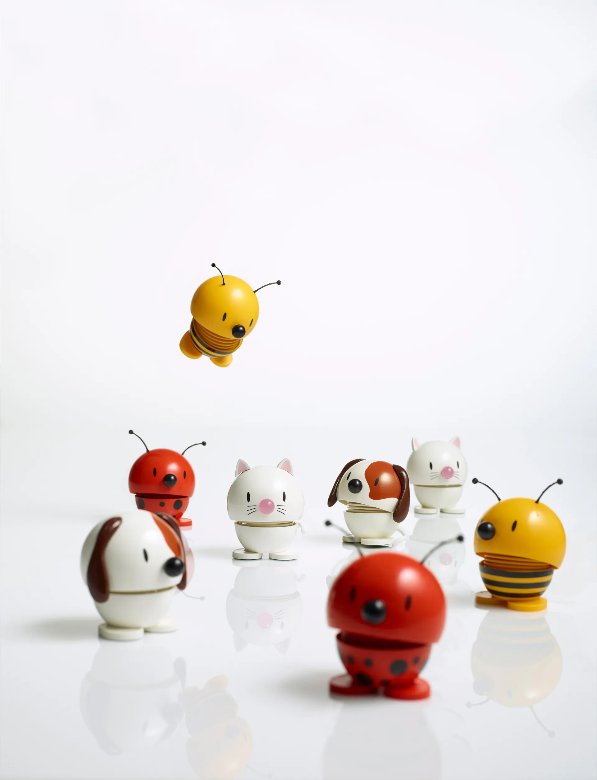 Figura gato Hoptimista 7,3 cm, Branco Hoptimist