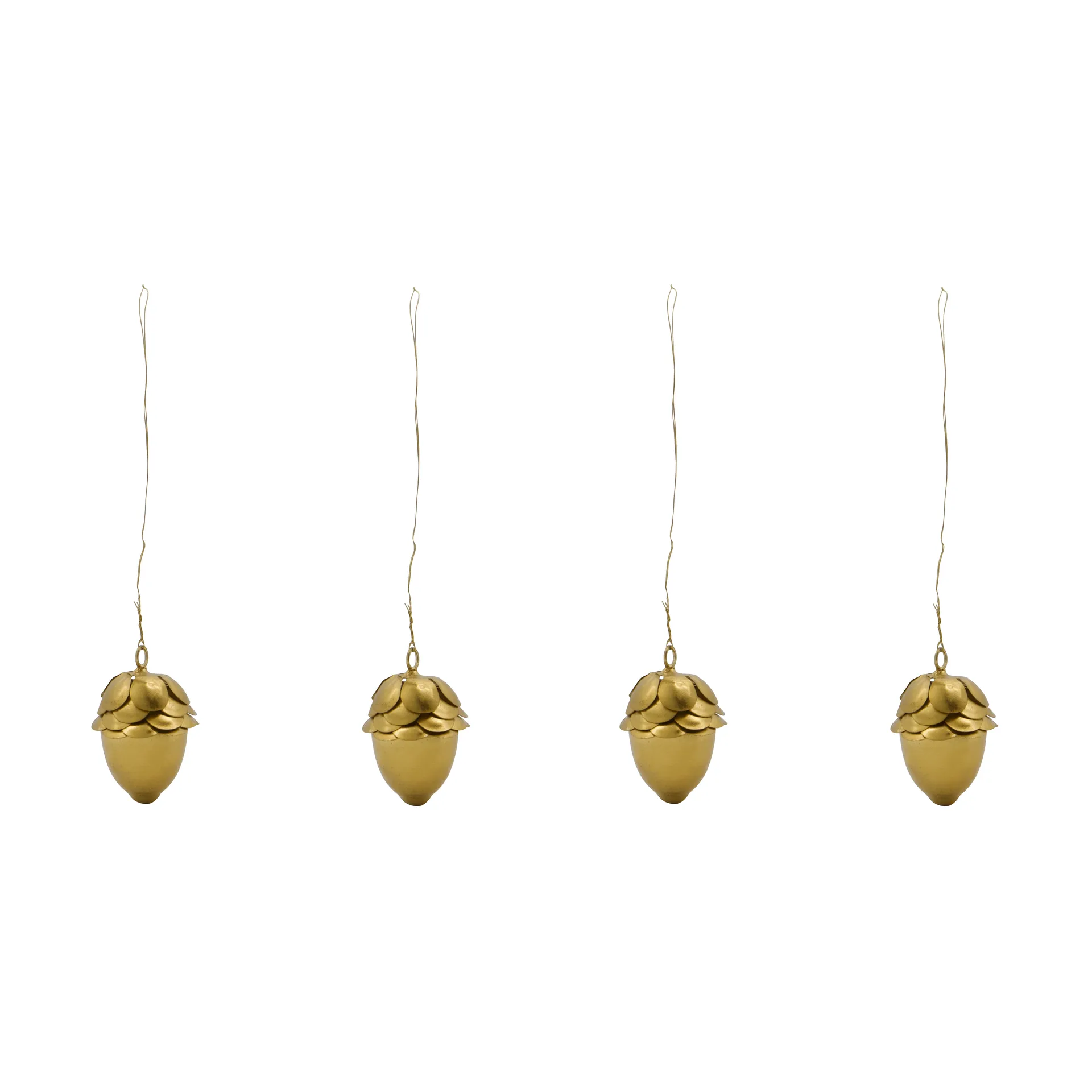 Acorn enfeites pendurados 4-pack, Ouro House Doctor