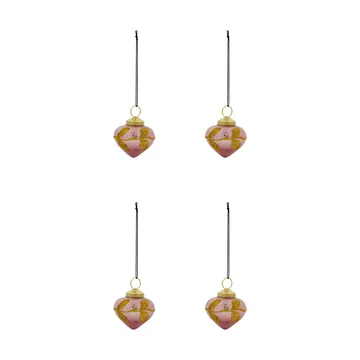 Amore enfeite de Natal 4-pack - Rosa - House Doctor