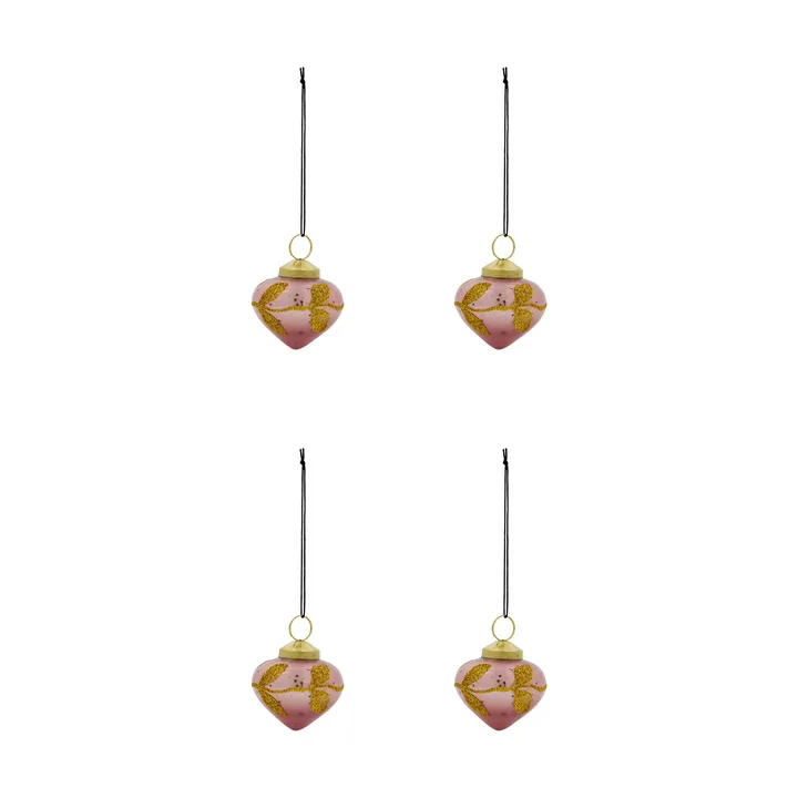 Amore enfeite de Natal 4-pack - Rosa - House Doctor