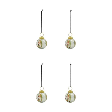 Antico bolas de Natal 4-pack - Azul-claro - House Doctor