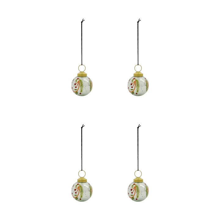 Antico bolas de Natal 4-pack - Azul-claro - House Doctor