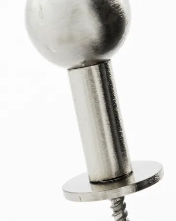 Ball gancho 2-pack - Acabamento prateado, Ø4x2 cm - House Doctor