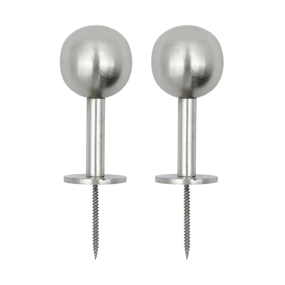 Ball gancho 2-pack, Acabamento prateado, Ø8x4 cm House Doctor