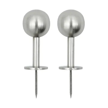 Ball gancho 2-pack - Acabamento prateado, Ø8x4 cm - House Doctor