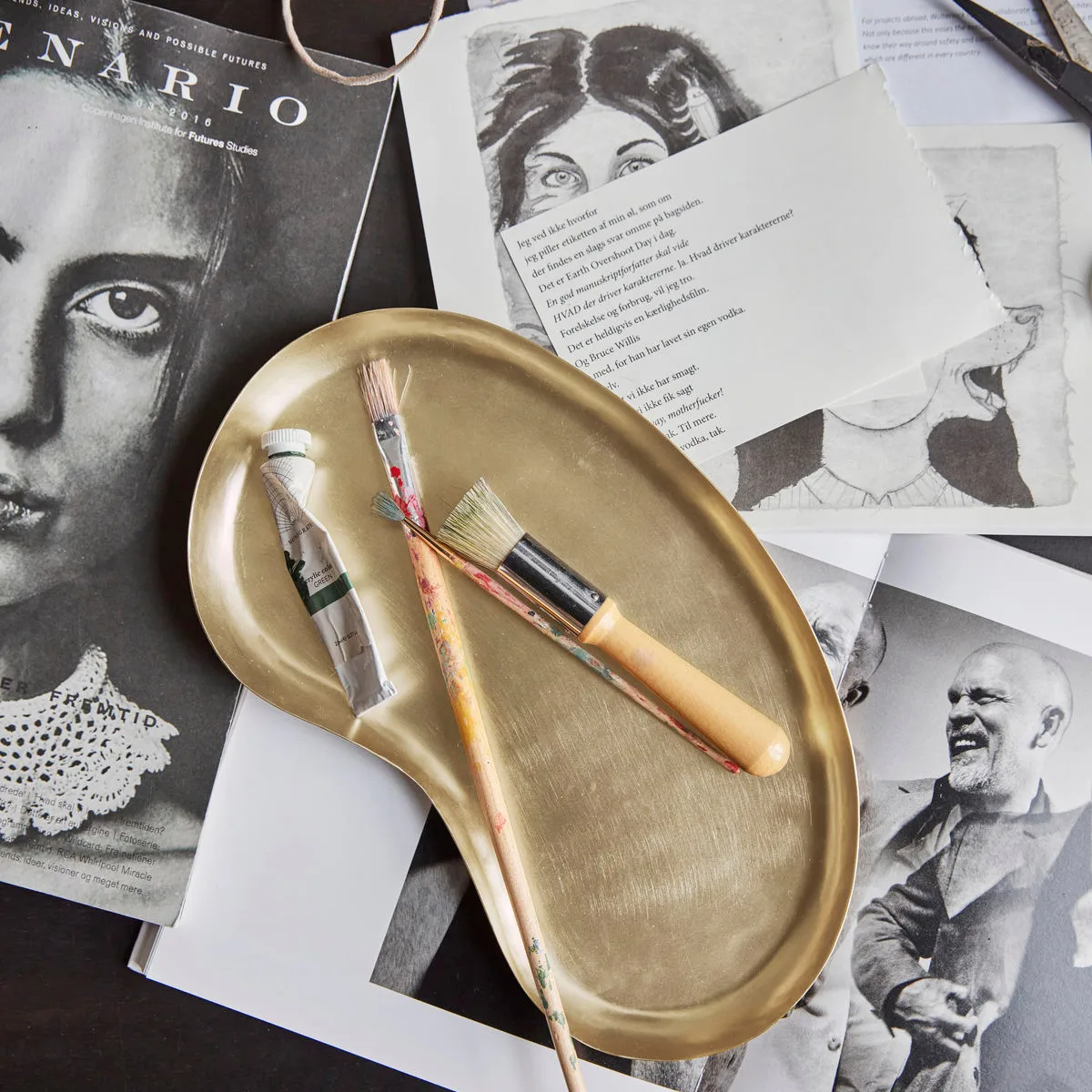 Bandeja Osea 15x28 cm, Latão antigo House Doctor