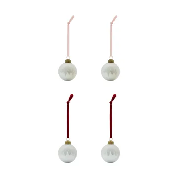Bano bola de Natal 4-pack - Prata - House Doctor