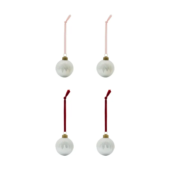 Bano bola de Natal 4-pack - Prata - House Doctor