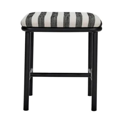 Banqueta Toda Ø38 cm, Preto-Branco House Doctor
