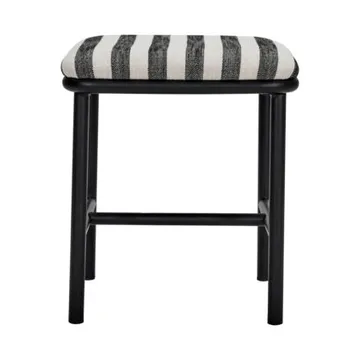 Banqueta Toda Ø38 cm - Preto-Branco - House Doctor