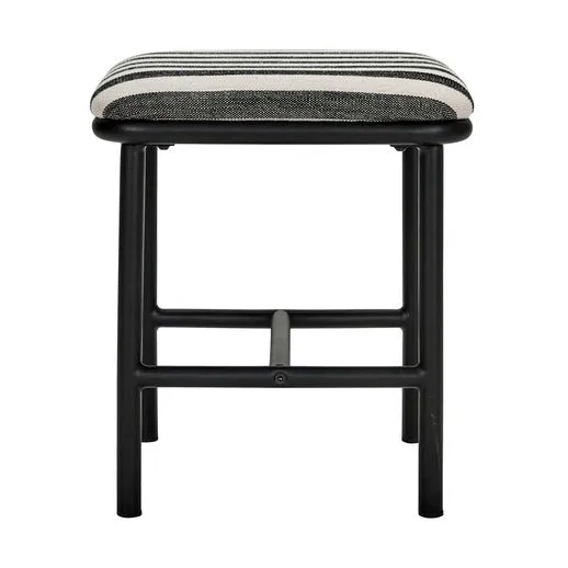 Banqueta Toda Ø38 cm, Preto-Branco House Doctor