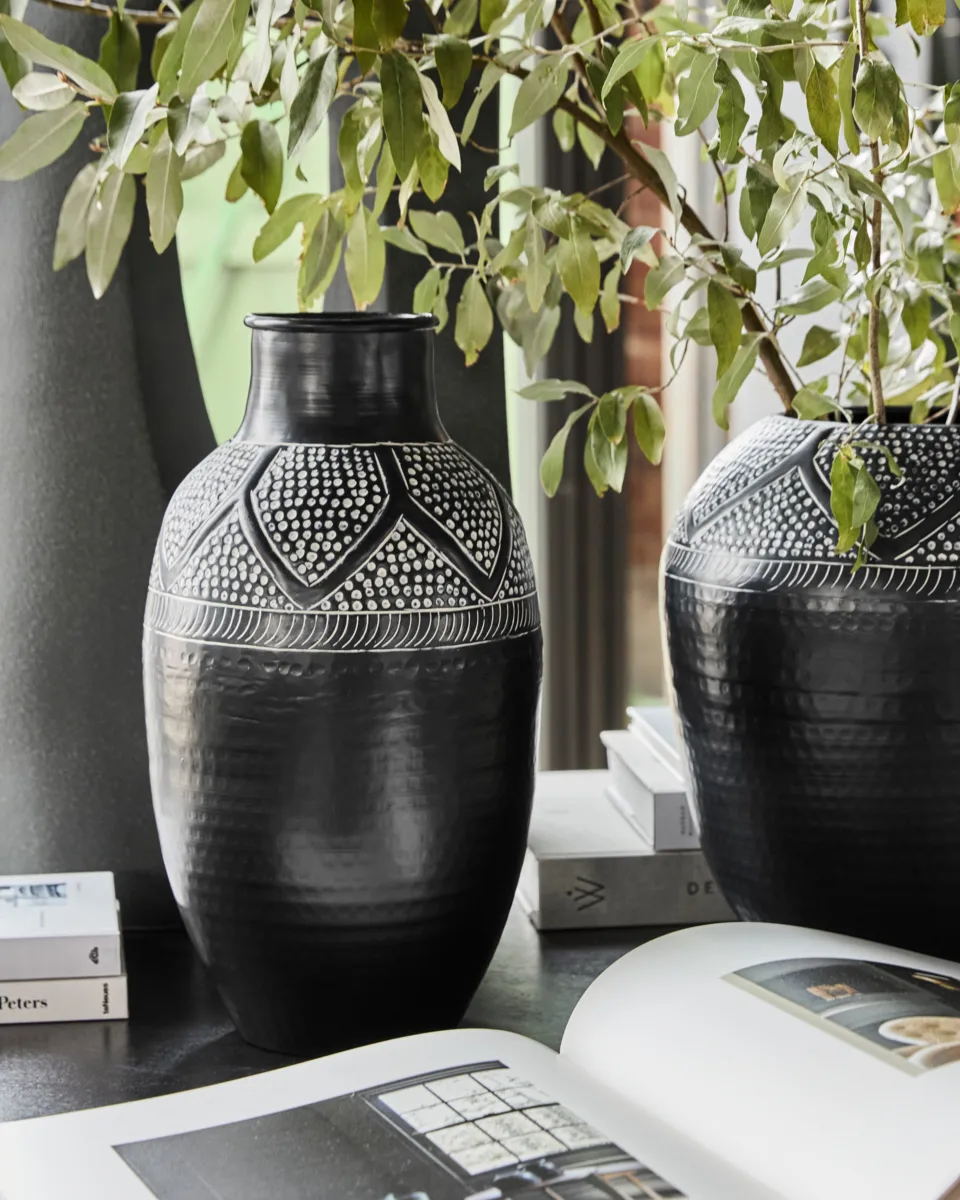 Bloss vaso 38 cm, Preto House Doctor