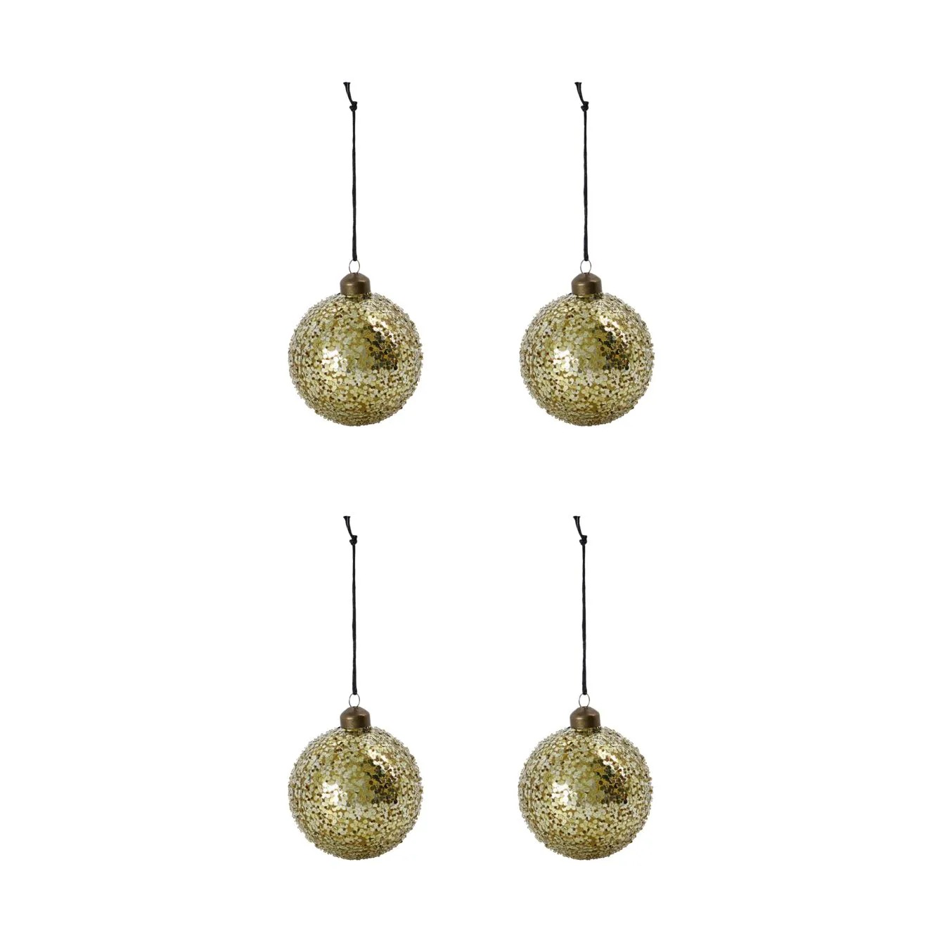 Bola de Natal Chosen Ø8 cm 4 unidades, Ouro House Doctor