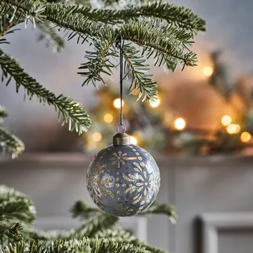 Bola de Natal Mente Ø8 cm 4 unidades - Cinzento - House Doctor