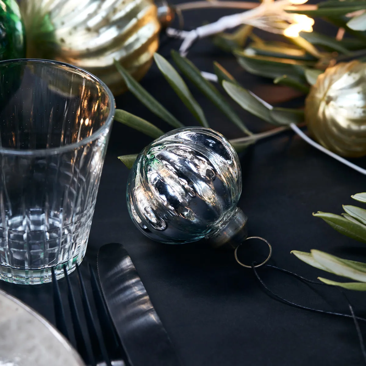 Bola de Natal Shim Ø8 cm, Prateado House Doctor