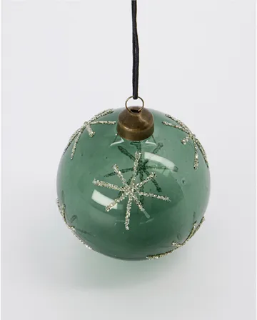 Bola de natal Star Ø8 cm - Verde - House Doctor