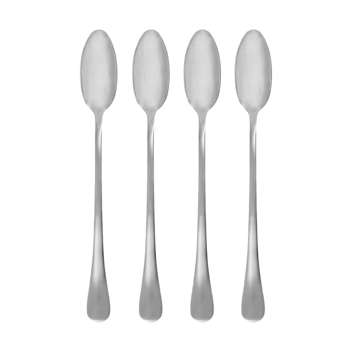Brush colher comprida 4 unidades - Acabamento prateado - House Doctor