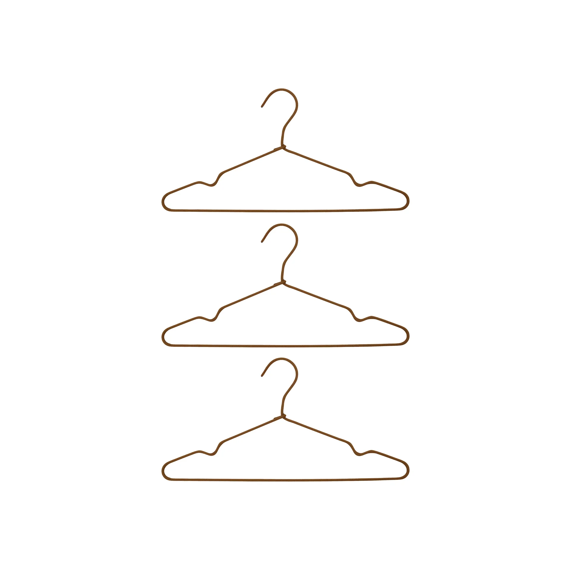 Cabides Wire, conjunto de 3, brown House Doctor