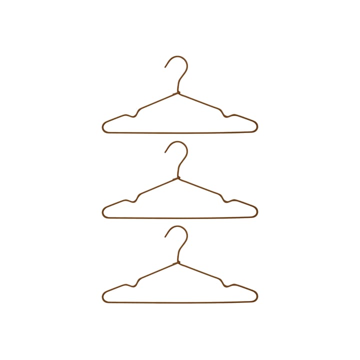 Cabides Wire, conjunto de 3 - brown - House Doctor