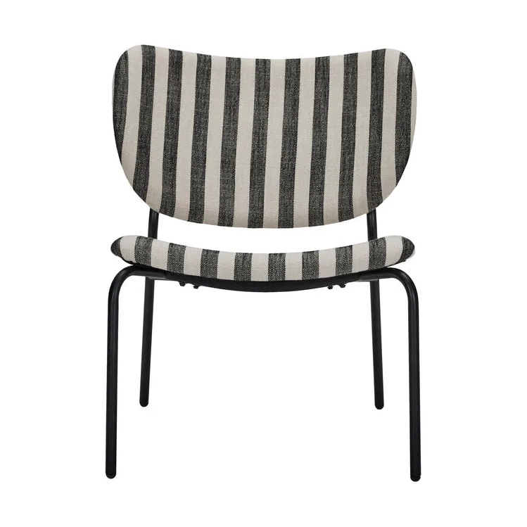 Cadeira Longa com estrutura de aço, Preto e branco House Doctor