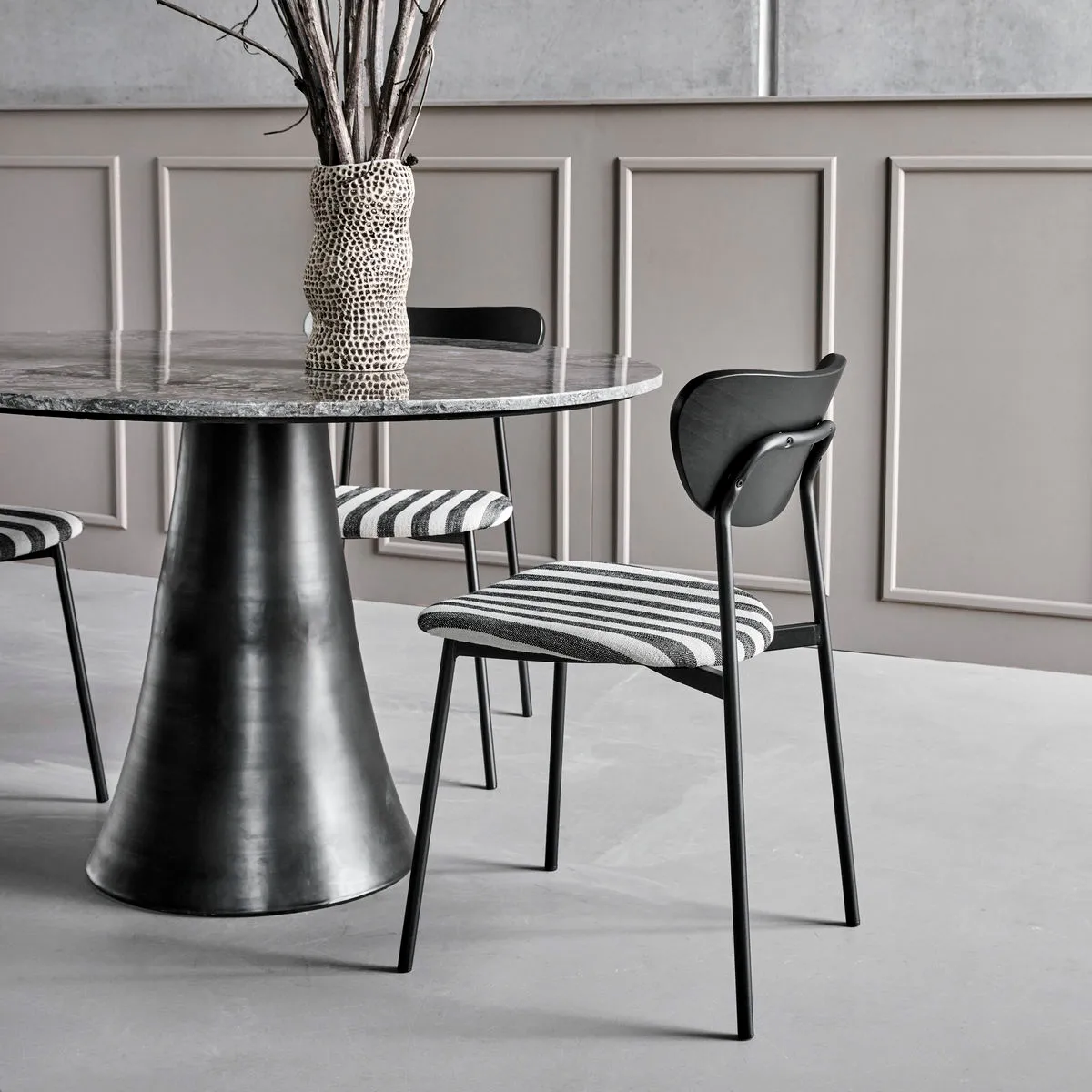 Cadeira Must com assento 2 unidades, Preto e branco House Doctor