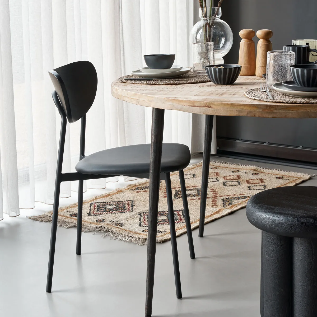 Cadeira Must com assento 2 unidades, Preto House Doctor