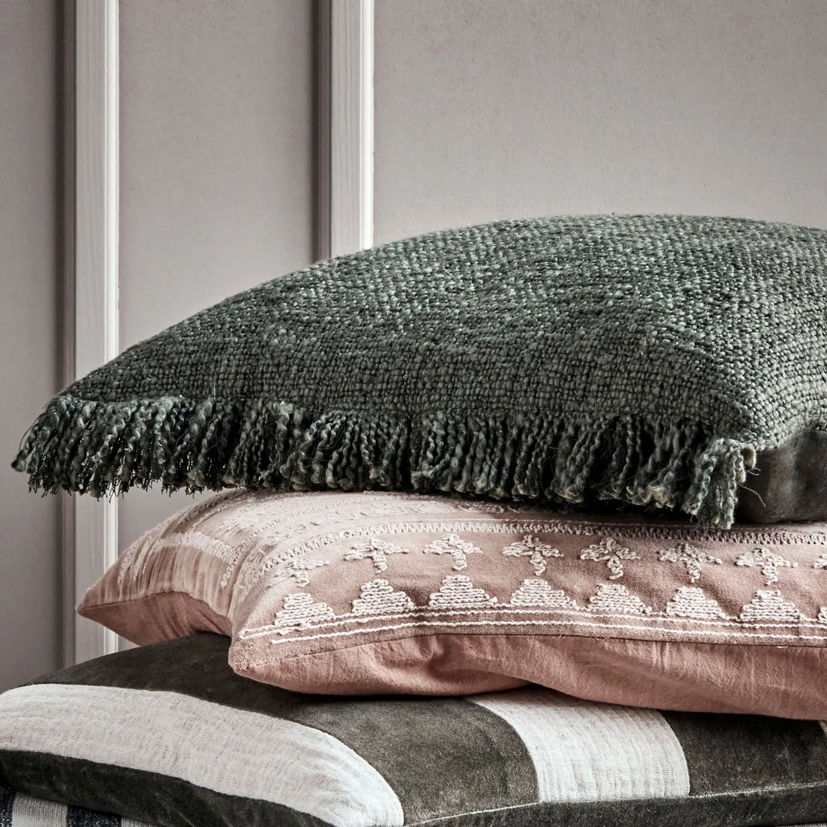 Capa de almofada Pava 50x50 cm, Verde escuro House Doctor