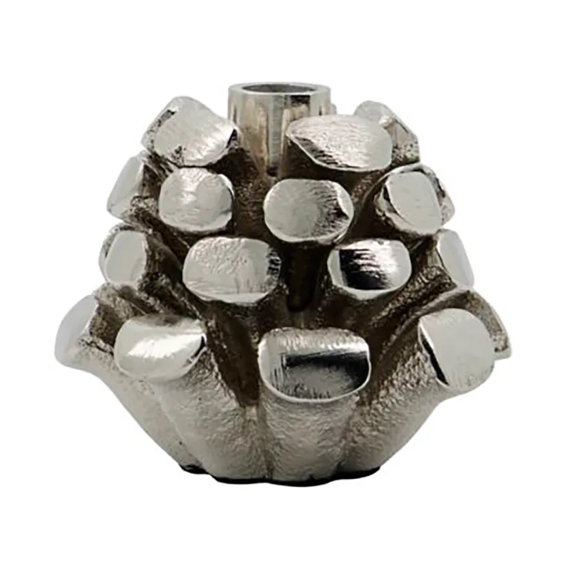 Castiçal Pine Cone Ø7,5 cm, Prateado antigo  House Doctor